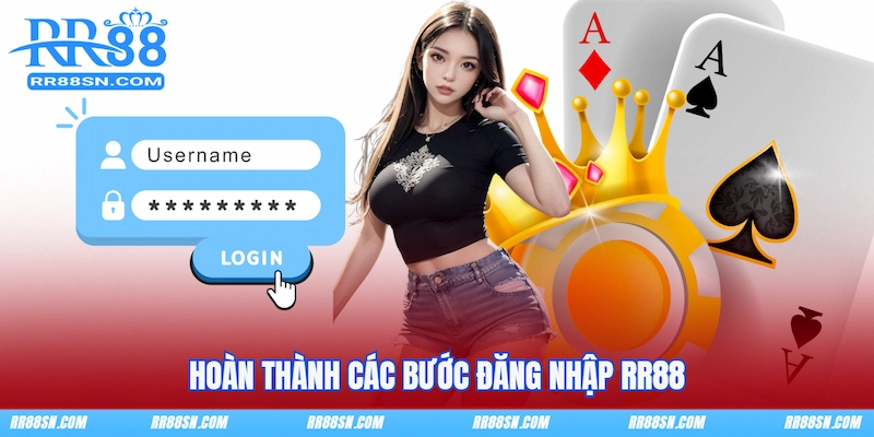 Hoàn thành các bước đăng nhập RR88